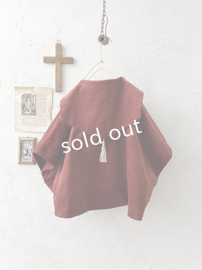 画像20: MARCHE' DE SOEUR／セーラ襟のタッセルちびコート・クラシカルレッド