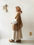 画像8: SO／フリンジニットポンチョ・キャメルベージュ (8)