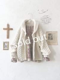 SO／ざっくりニットカーディガン・アイボリー