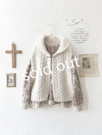 SO／ピン付きざっくりニットベスト・アイボリー