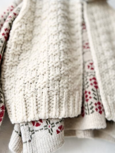 画像5: SO／ピン付きざっくりニットベスト・アイボリー