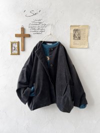 SO／綾コーデュロイコクーンジャケット・チャコール