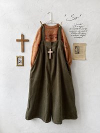 SO／綾コーデュロイサロペット・カーキ
