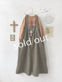 SO／綾コーデュロイサロペット・カーキ