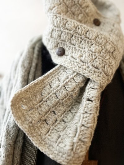 画像2: Sana Hastakala／Nepal knit  muffler・杢ホワイト