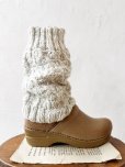 画像2: Sana Hastakala／Nepal knit volume leg warmer・杢ホワイト (2)