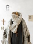 画像1: Sana Hastakala／Nepal knit  muffler・杢ホワイト (1)