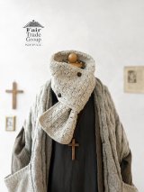Sana Hastakala／Nepal knit  muffler・杢ホワイト