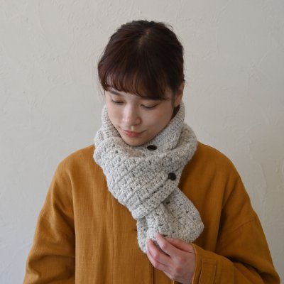 画像4: Sana Hastakala／Nepal knit  muffler・杢ホワイト