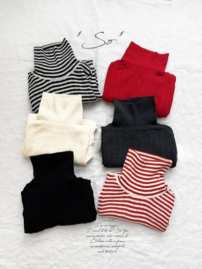 画像1: SO／ランダムテレコタートルネック