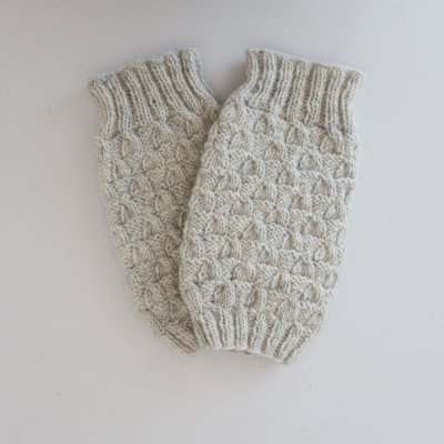 画像5: Sana Hastakala／Nepal knit volume leg warmer・杢ホワイト