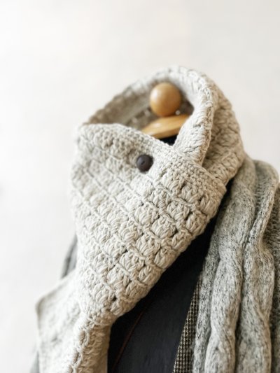 画像3: Sana Hastakala／Nepal knit  muffler・杢ホワイト