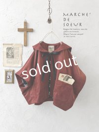 MARCHE' DE SOEUR／セーラ襟のタッセルちびコート・クラシカルレッド