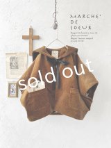 MARCHE' DE SOEUR／セーラ襟のタッセルちびコート・キャラメルブラウン