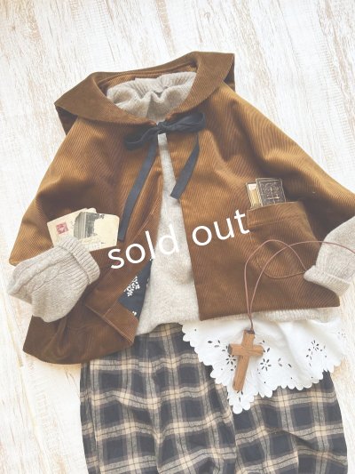 画像6: MARCHE' DE SOEUR／セーラ襟のタッセルちびコート・キャラメルブラウン