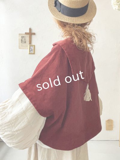 画像21: MARCHE' DE SOEUR／セーラ襟のタッセルちびコート・キャラメルブラウン