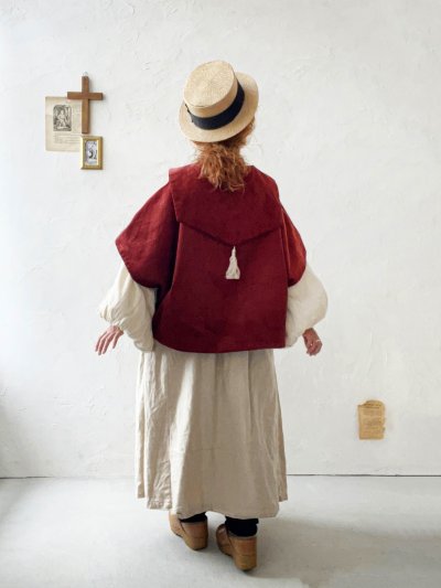 画像4: MARCHE' DE SOEUR／セーラ襟のタッセルちびコート・クラシカルレッド