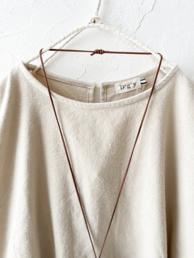 画像2: Dgy／起毛コットンネルプルオーバー・アイボリー