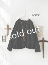 Dgy／起毛コットンネルプルオーバー・ブラック