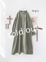 Dgy／コーデュロイフリル襟ワンピース・カーキ