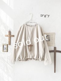 Dgy／起毛コットンネルプルオーバー・アイボリー