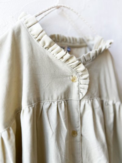 画像3: Dgy／コーデュロイフリル襟ワンピース・アイボリー