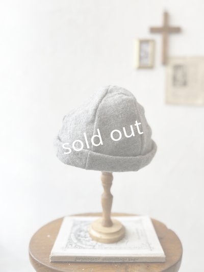 画像5: 羊帽子店／12-4 シェットランドウールリネンの冬のヘミング・杢グレー