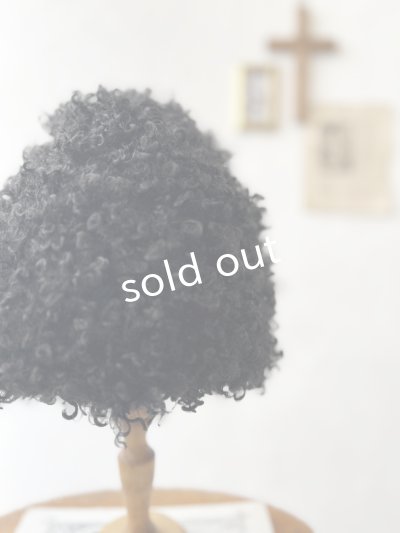 画像2: 羊帽子店／12-8 くるくる羊カーリーどんぐり帽子・ブラック