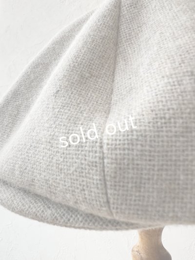 画像7: 羊帽子店／12-3 冬のヘリンボーンキャスケット・杢ライトグレー