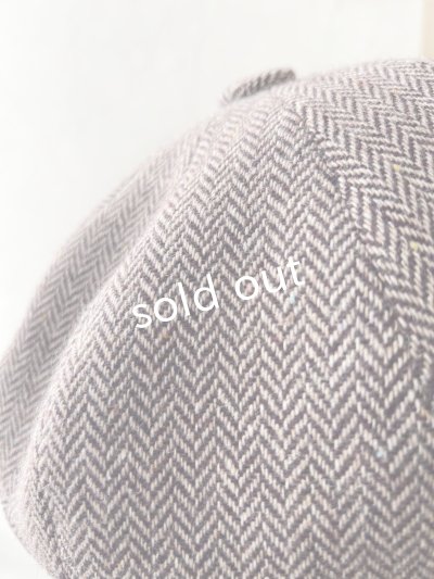 画像7: 羊帽子店／12-3 冬のヘリンボーンキャスケット・杢ブラウン