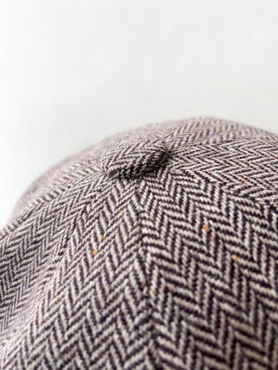 画像6: 羊帽子店／12-3 冬のヘリンボーンキャスケット・杢ブラウン