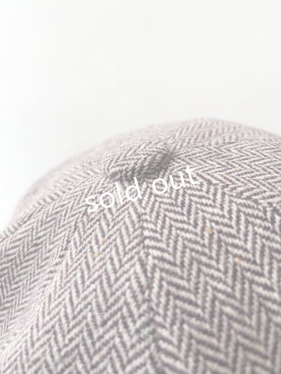 画像6: 羊帽子店／12-3 冬のヘリンボーンキャスケット・杢ブラウン