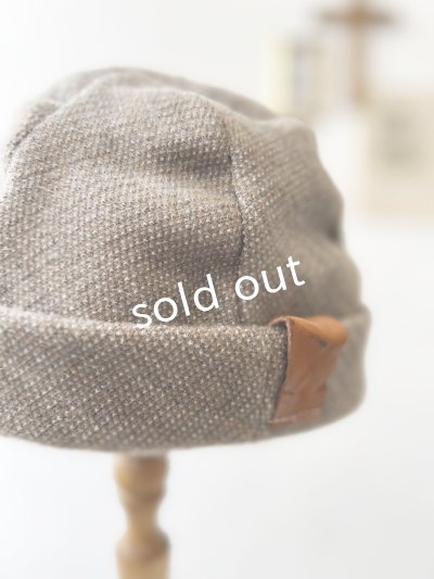 画像3: 羊帽子店／12-6 アイスランドウールの冬のヘミング・杢ベージュ