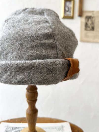 画像3: 羊帽子店／12-4 シェットランドウールリネンの冬のヘミング・杢グレー