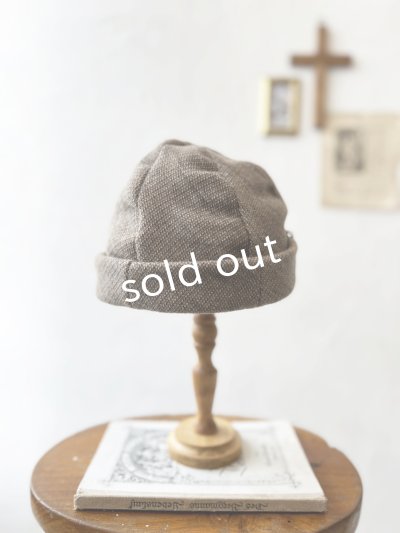 画像4: 羊帽子店／12-6 アイスランドウールの冬のヘミング・杢ベージュ