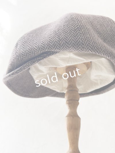 画像8: 羊帽子店／12-3 冬のヘリンボーンキャスケット・杢ブラウン