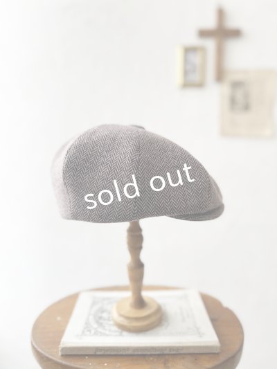 画像4: 羊帽子店／12-3 冬のヘリンボーンキャスケット・杢ブラウン