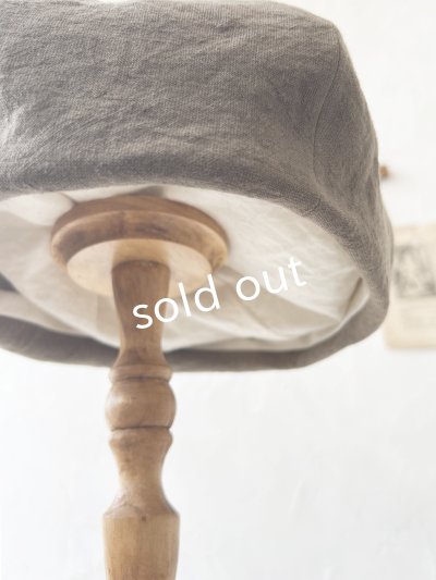 画像6: 羊帽子店／12-7 ベルギーリネンのほっこりベレー帽・モカ