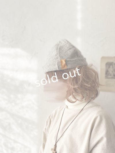 画像8: 羊帽子店／12-4 シェットランドウールリネンの冬のヘミング・杢グレー