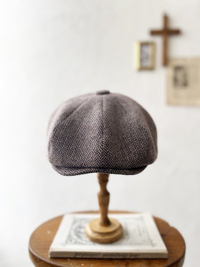 画像3: 羊帽子店／12-3 冬のヘリンボーンキャスケット・杢ブラウン