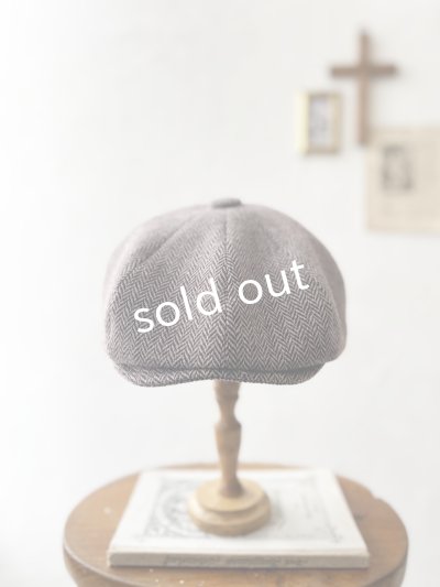 画像3: 羊帽子店／12-3 冬のヘリンボーンキャスケット・杢ブラウン