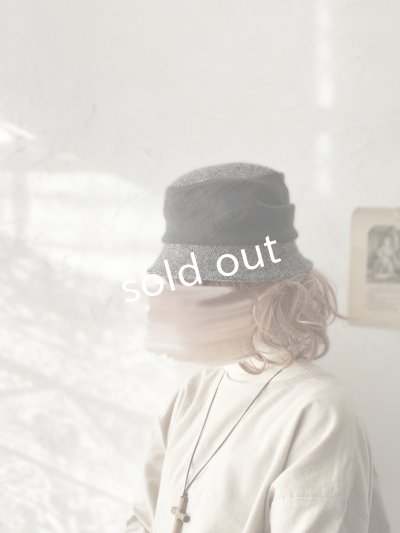 画像8: 羊帽子店／12-1gr クラシカルツイードの冬のダブルハット・杢ブラック×チャコール