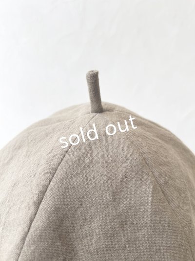 画像5: 羊帽子店／12-7 ベルギーリネンのほっこりベレー帽・モカ