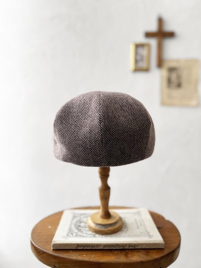 画像5: 羊帽子店／12-3 冬のヘリンボーンキャスケット・杢ブラウン
