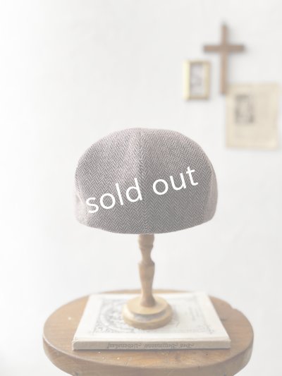 画像5: 羊帽子店／12-3 冬のヘリンボーンキャスケット・杢ブラウン