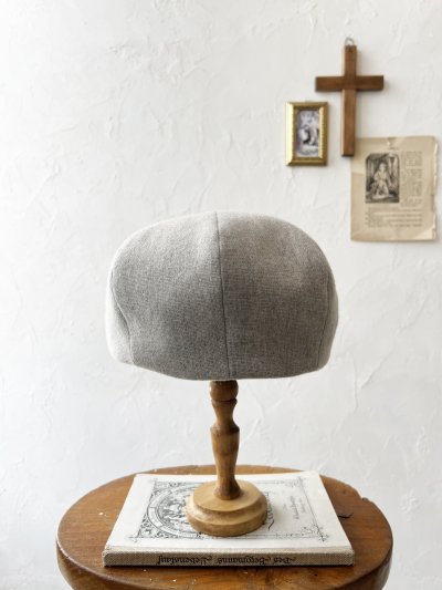 画像5: 羊帽子店／12-3 冬のヘリンボーンキャスケット・杢ライトグレー