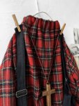 画像16: MARCHE' DE SOEUR／ウールガーゼのバルーンチュニック・赤チェック (16)