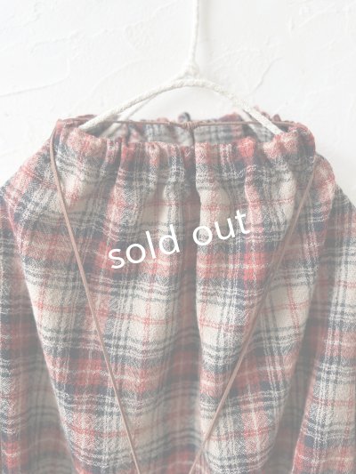 画像2: MARCHE' DE SOEUR／ウールガーゼのバルーンチュニック・ベージュチェック