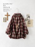 画像1: MARCHE' DE SOEUR／ウールガーゼのバルーンチュニック・ベージュチェック (1)