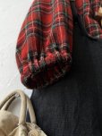 画像17: MARCHE' DE SOEUR／ウールガーゼのバルーンチュニック・赤チェック (17)